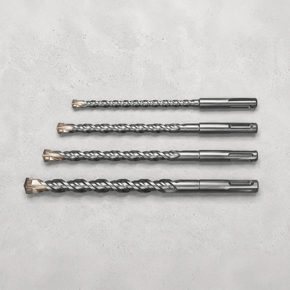 Set of four SDS drill bits