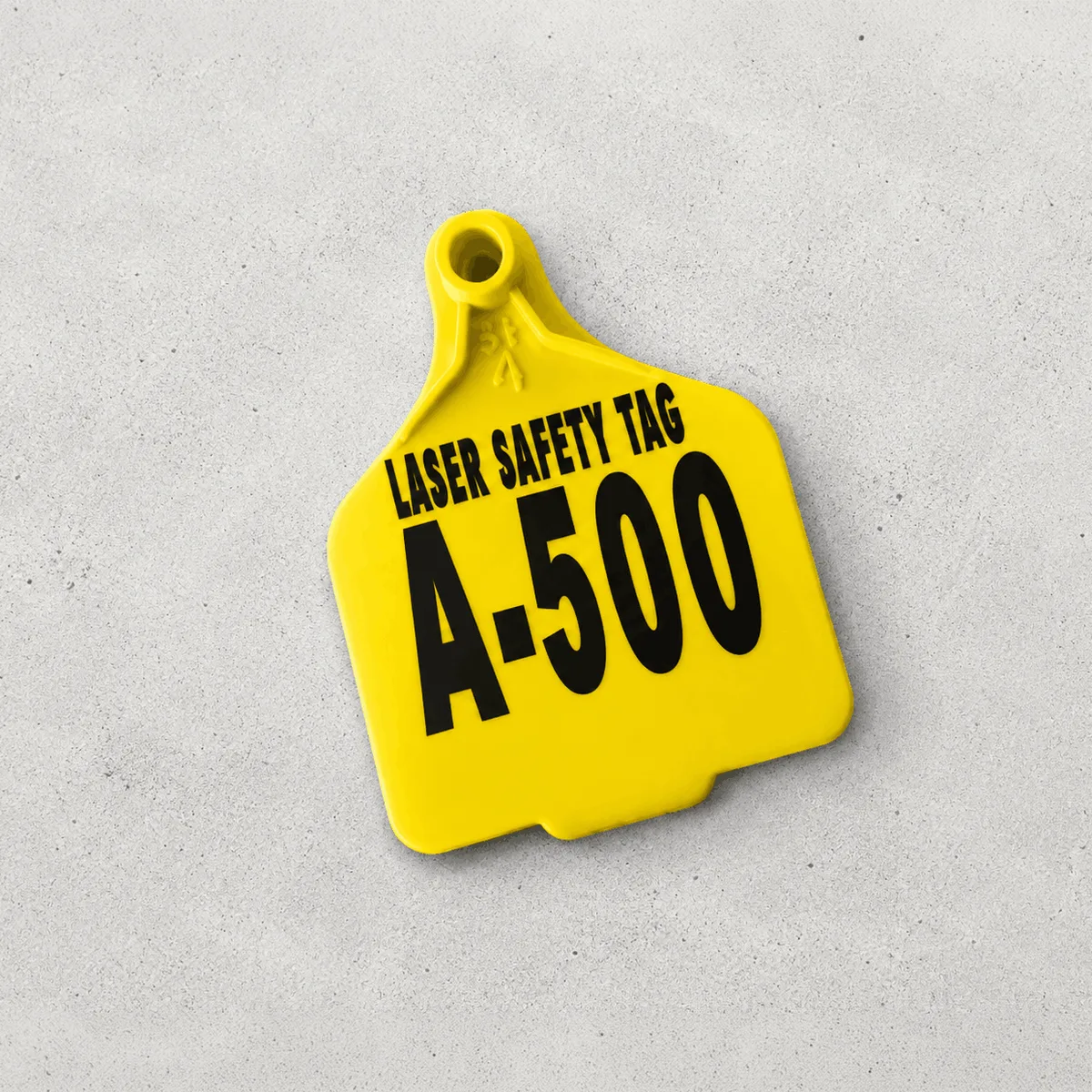 Yellow laser ID cattle tag