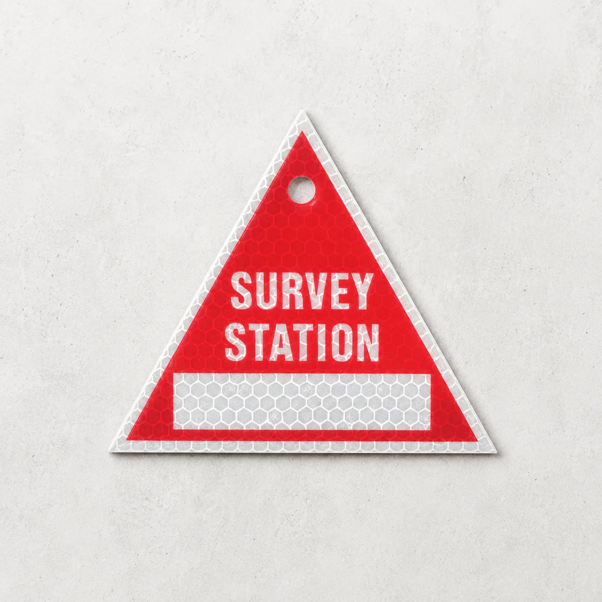 Wall station survey marker plaque